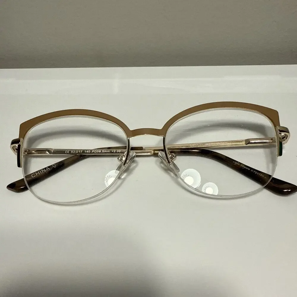 Foster Grant x Sofia Vergara Lo0421 Jasmine TAN Eyeglasses 53-17-140 +2.0